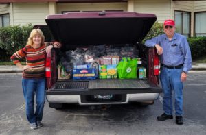 John and Paula with Truckload of Food Donations 